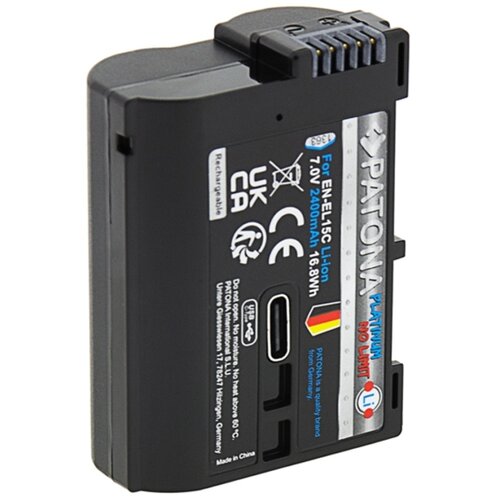 Patona Akumulatorska baterija za Nikon EN-EL15C 2600mAh Li-Ion Platinum USB-C Slike