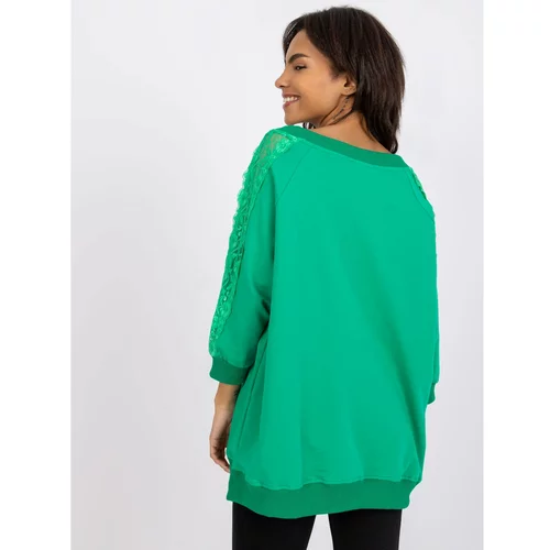 Fashion Hunters Dark green casual blouse Leja RUE PARIS