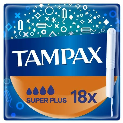 Tampax Non-Plastic Super Plus tampon 18 kos
