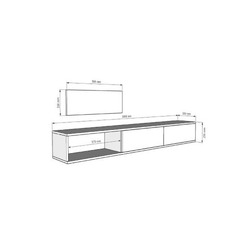 Hanah home TV komoda Zuzu 180, Bijela Slike