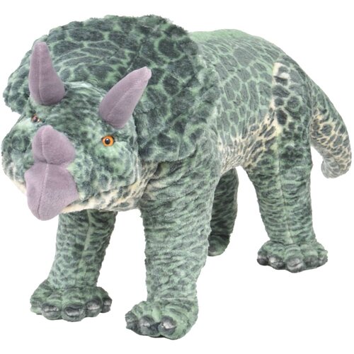vidaXL Stojeća plišana igračka dinosaur triceratops zeleni XXL Cijene
