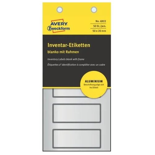 Avery Zweckform Etikete za označevanje inventarja, aluminijske, 50 x 20 mm Cene