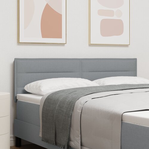 vidaXL Naslon za glavo Dvojni set Svetlo siva Tkanina 160 x 7 x 78 cm Cene