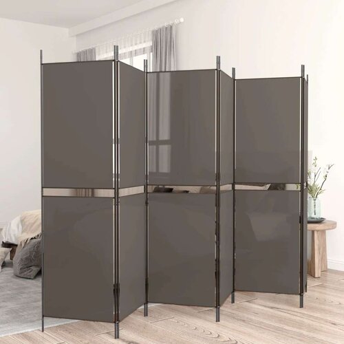  Sobna pregrada s 6 panela antracit 300 x 180 cm od tkanine Cijene