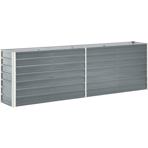 vidaXL Visoka greda pocinkano jeklo 240x40x77 cm siva Cene