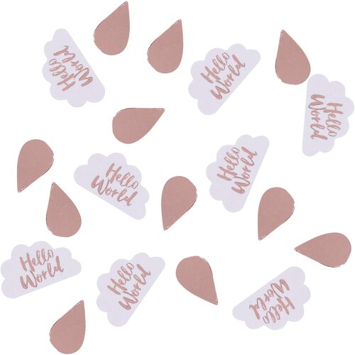 Ginger Ray&amp;reg; konfeti za dekoraciju stola s natpisom hello world rose gold Slike