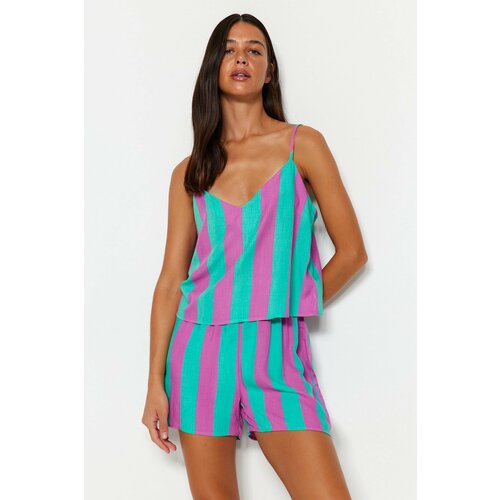 Trendyol Pajama Set - Multi-color - Striped Cene