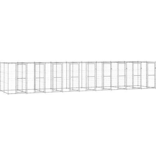 Vanjski kavez za pse od pocinčanog čelika 21,78 m² Cene