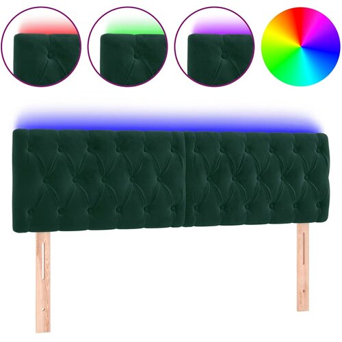  LED uzglavlje tamnozeleno 160x7x78/88 cm bar&amp;scaron;unasto Slike