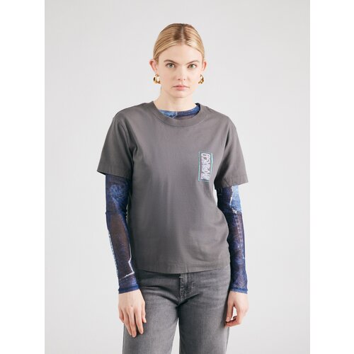 Quiksilver Majica nebe&amp;scaron;ko modra / temno siva / sivka / bela Slike
