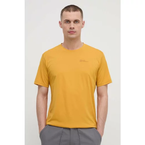 Jack Wolfskin Športna kratka majica Delgami rumena barva