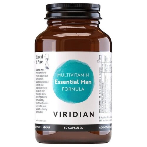 Viridian Nutrition Esencialni moški multivitamini Viridian (60 kapsul) Cene