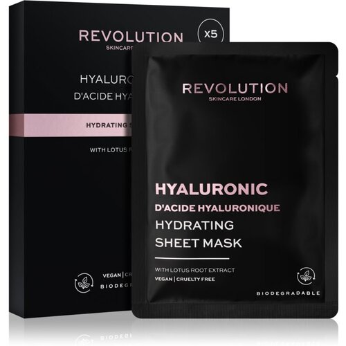 Revolution Hyaluronic Acid set sheet maski za intenzivnu hidrataciju 5 kom Slike