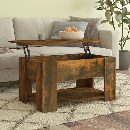 VidaXL stolić za kavu boja hrasta 79 x 49 x 41 cm konstruirano drvo Slike