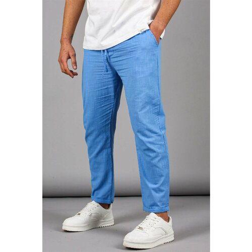 Madmext Blue Muslin Men's Basic Trousers 5491 Cene