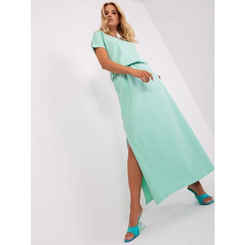 Fashion Hunters Mint casual dress with short sleeves Slike