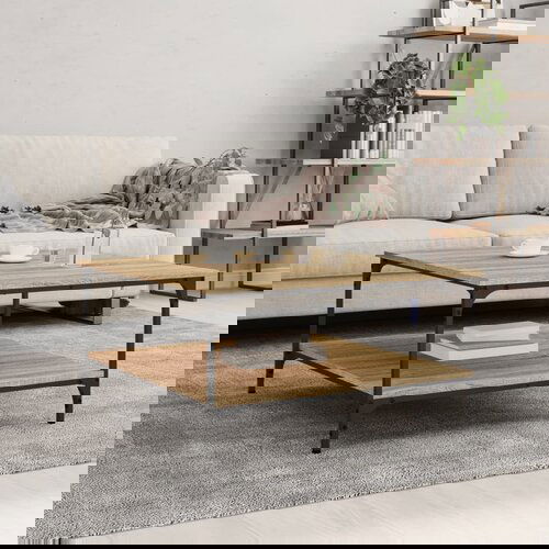 vidaXL Klubska mizica sonoma hrast 80x80x40 cm konstruiran les Cene