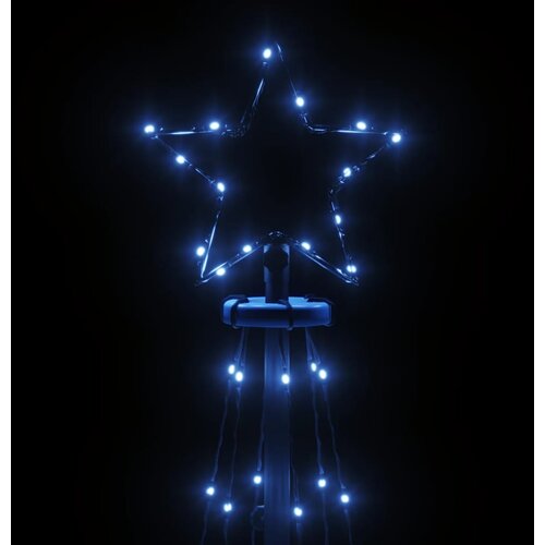  Stožasto božićno drvce plavo 108 LED žarulja 70 x 180 cm Slike