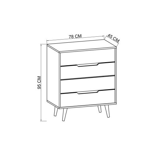 Hanah home komoda flora sapphire oak Slike