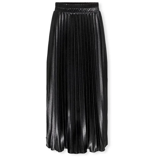 Only Krila Lyon Pleated Shine Skirt - Black Črna