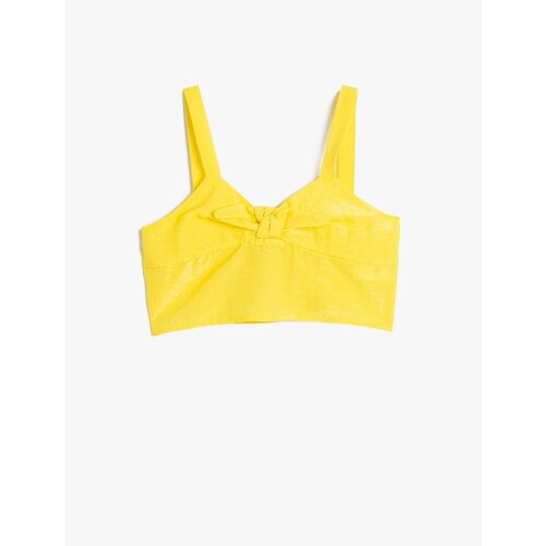Koton Crop Top Straps Textured Tie Front Glossy Slike