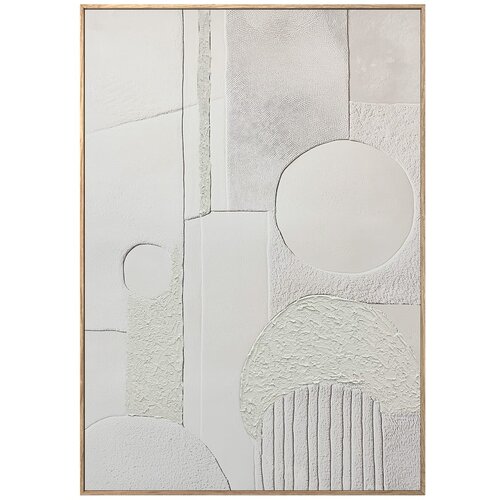 Styler Slika z ročno naslikanimi elementi 70x100 cm Lan – Cene