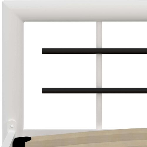 vidaXL Okvir za krevet bijelo-crni metalni 120 x 200 cm Cene