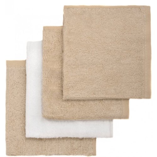 T-TOMI BIO Bamboo Baby Washcloths krpa za umivanje Beige 25 x 25 cm 4 kos Cene