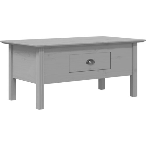 Maison Chic Klubska mizica - kavna mizica - Nizka mizica BODO siva 100x55x46 cm trdna borovina, (21755428) Slike
