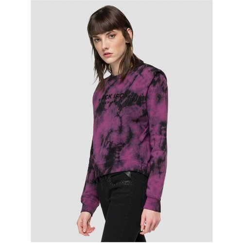 Replay Black-Pink Women&amp;#039;s Patterned Sweatshirt - Women Slike