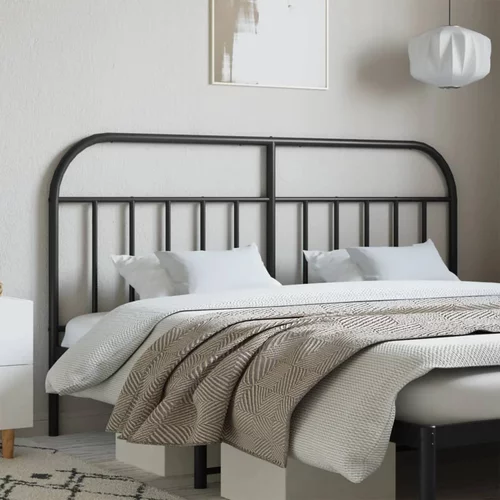 vidaXL Kovinsko posteljno vzglavje črno 160 cm