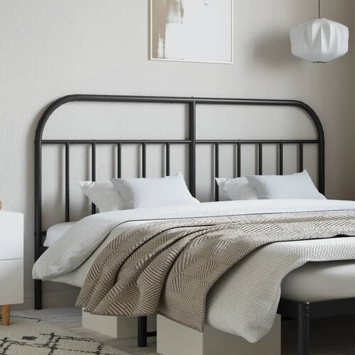vidaXL Metalno uzglavlje crno 160 cm Cijene