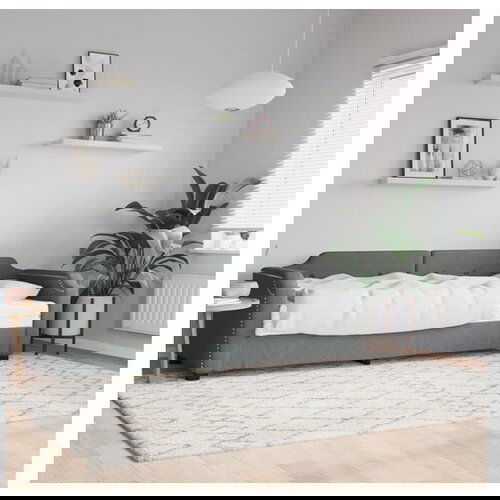 VidaXL Dnevni krevet s madracem tamnosivi 80 x 200 cm od tkanine Slike