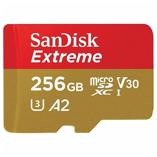 Sandisk Micro SD 256GB Extreme, SDSQXA1-256G-GN6MA, C10, V305 , U35 , A27, 160/90 MB/s memorijska kartica Slike