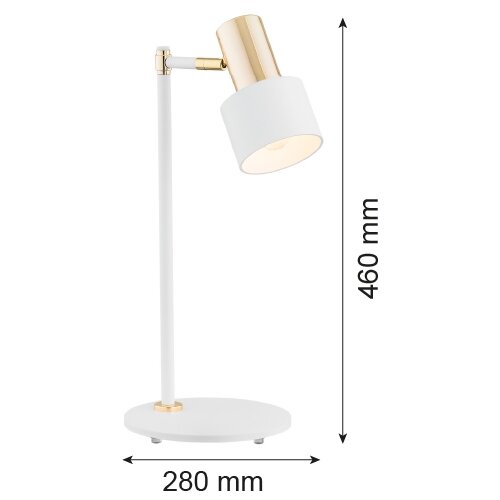  Argon 4256 - Stona lampa DORIA 1xE27/15W/230V bela/mesing Slike
