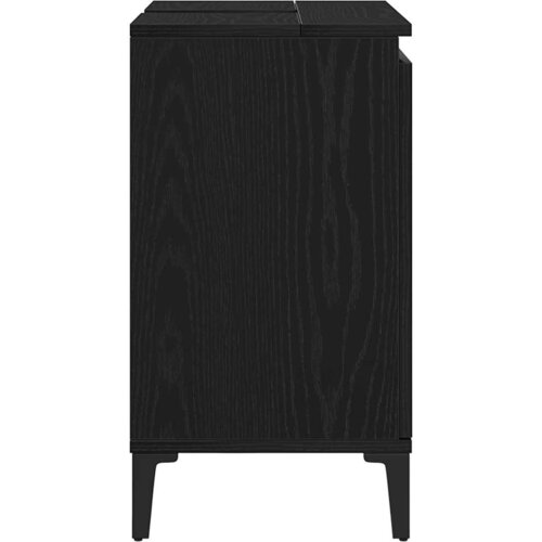  Kupaonski ormarić za sudoper Crni hrast 58 x 33 x 60 cm Slike
