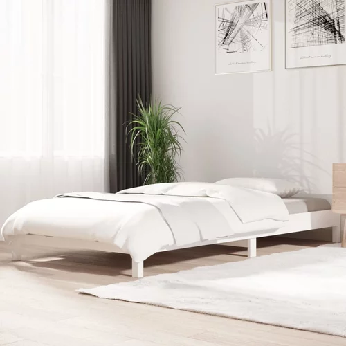 vidaXL Složivi krevet bijeli 90x190 cm od masivne borovine