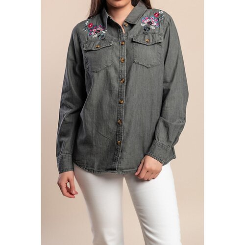 Fenzy Plus Size Traper Ko&amp;scaron;ulja S Vezom, Siva Slike