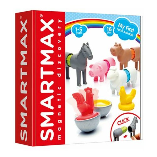 Smartgames kreativni set - magnetni konstruktori smart max my first farm animals - smx 221 Slike