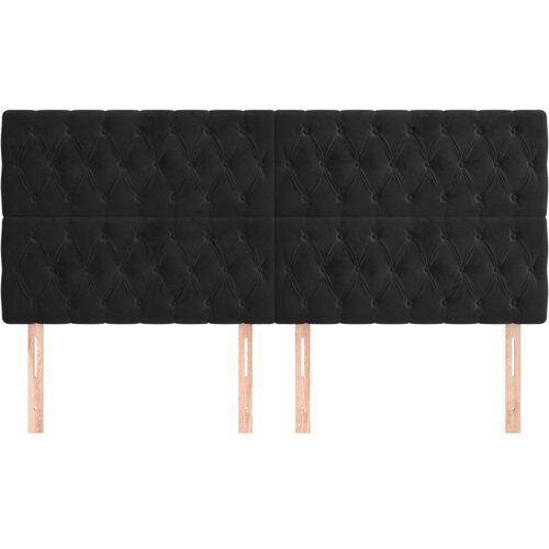  Uzglavlje Crno 180x7x118/128 cm Bar&amp;scaron;unasto Slike