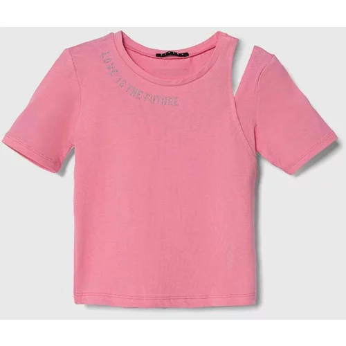 Sisley Otroška kratka majica roza barva