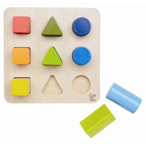Hape Dečije drvene kocke za igranje sortiranja E0426, 18m+ Slike