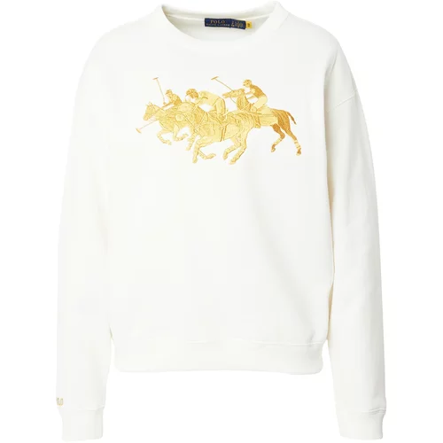 Polo Ralph Lauren Sweater majica zlatno žuta / bijela