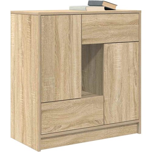  Komoda s ladicama i vratima sonoma hrast 70,5x34x74,5 cm Slike