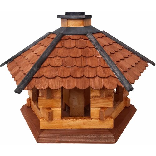  Drvena hranilica za ptice, sa posudom za hranu 40 x 45 x 35 cm Slike