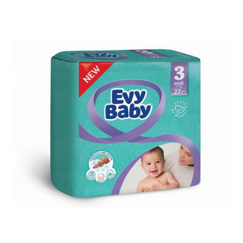 Evy Baby pelene standard 3 Midi 27 kom NOVO Slike