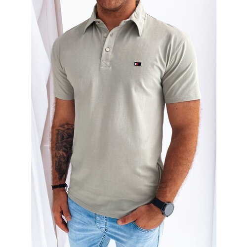 DStreet Men's light grey polo shirt