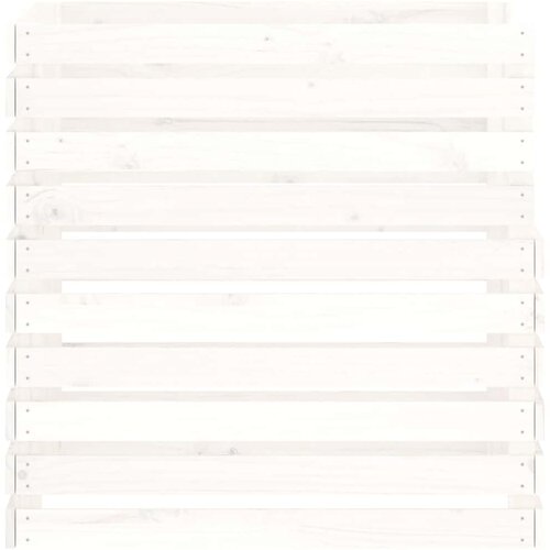 Komposter bijeli 80 x 80 x 78 cm od masivne borovine Slike