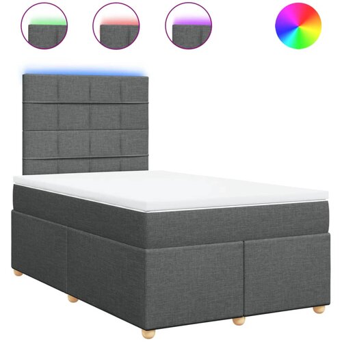 Maison Chic Box spring postelja - Vzmetna postelja z vzmetnico temno siva 120x200 cm blago SL10850, (21901244) Cene