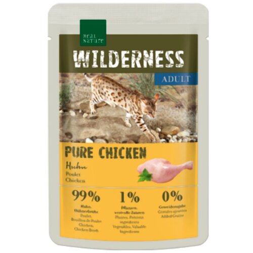 Real Nature Cat Wilderness Adult Pure Chicken pi&scaron;čanec 85g vrečka Cene